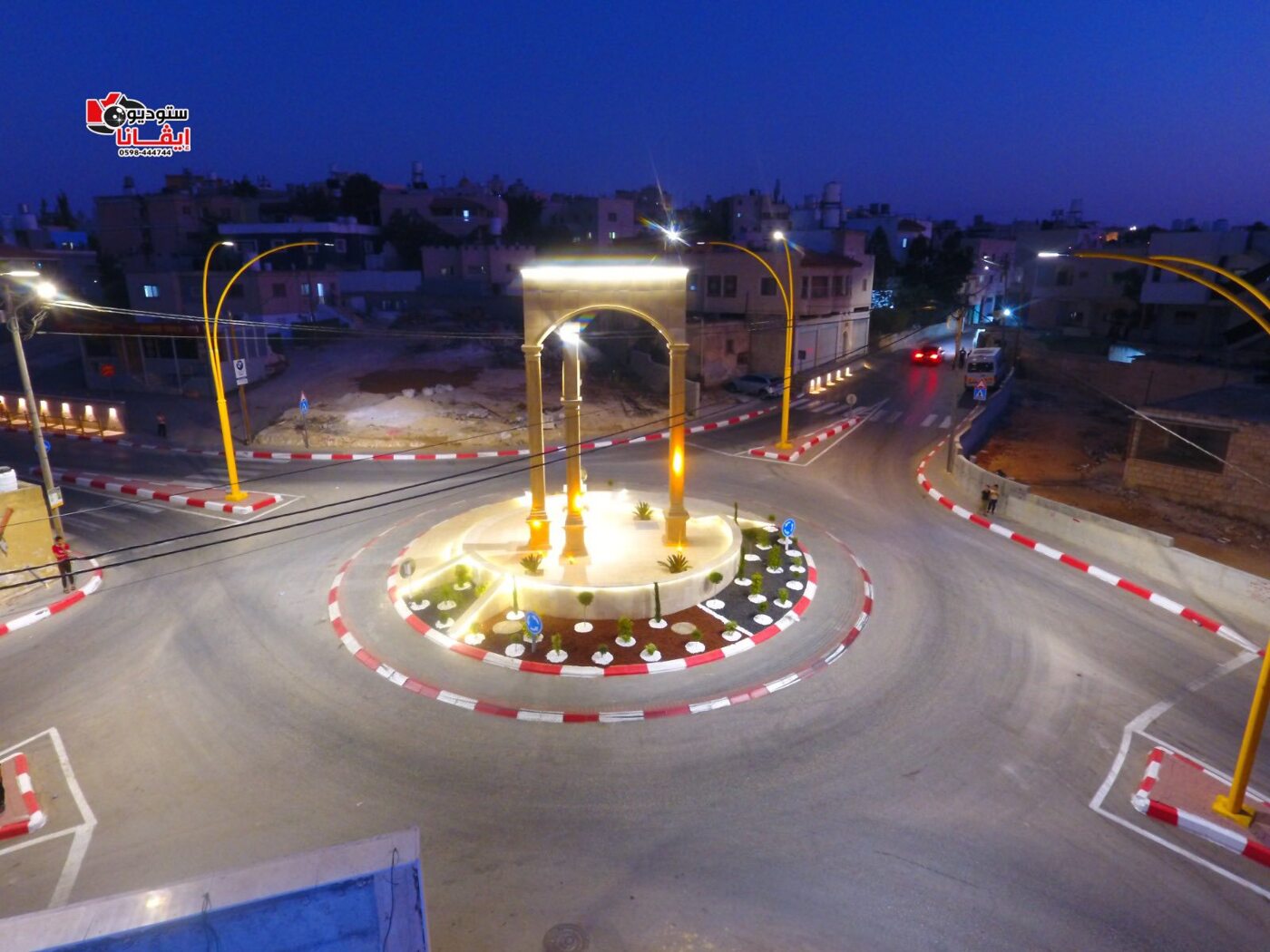 أعمال تعبيد دوار الجامعة